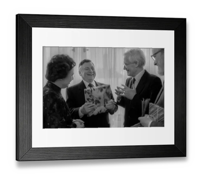 Framed Print : Germany, Berlin, 25.02.1991, Birthday of General Superintendent Guenter Krusche Framed Print : Germany, Berlin, 25.02.1991, Birthday of General Superintendent Guenter Krusche