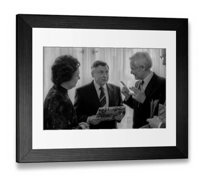 Framed Print : Germany, Berlin, 25.02.1991, Birthday of General Superintendent Guenter Krusche