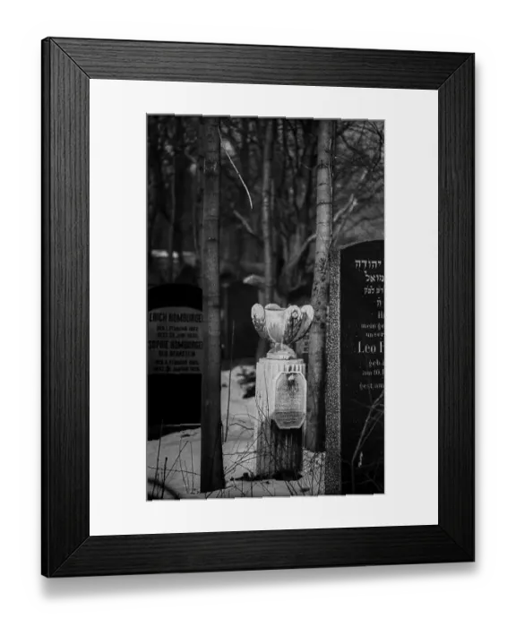 Framed Print : GDR, Berlin, 03.02.1987, Jewish cemetery Weissensee