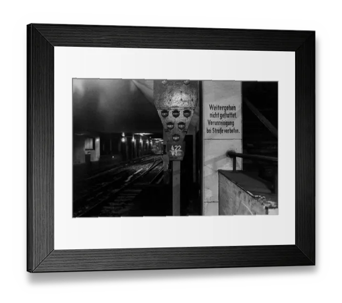 Framed Print : GDR, Berlin, 17 June 1990, Potsdamer Platz S-Bahn station Framed Print : GDR, Berlin, 17 June 1990, Potsdamer Platz S-Bahn station