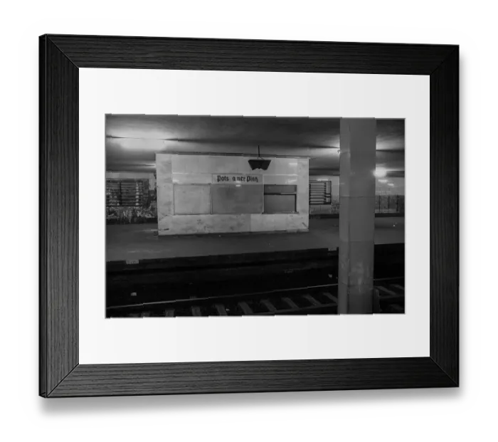 Framed Print : GDR, Berlin, 17 June 1990, Potsdamer Platz S-Bahn station Framed Print : GDR, Berlin, 17 June 1990, Potsdamer Platz S-Bahn station