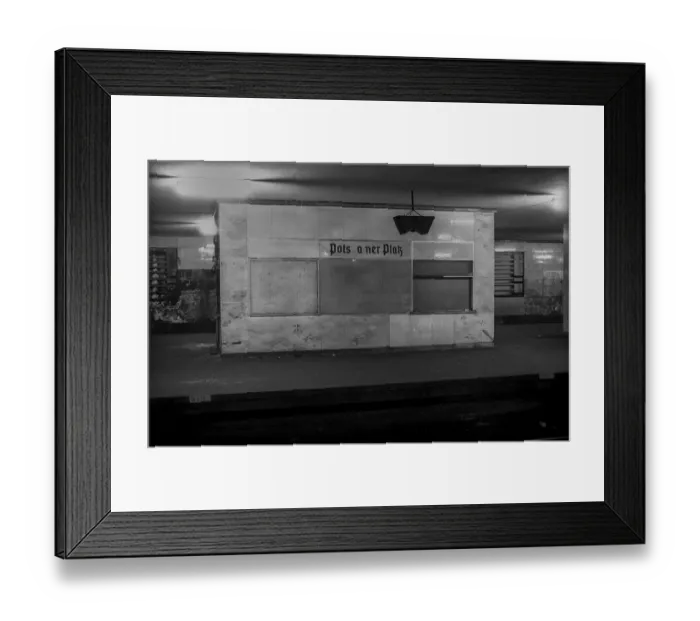 Framed Print : GDR, Berlin, 17 June 1990, Potsdamer Platz S-Bahn station