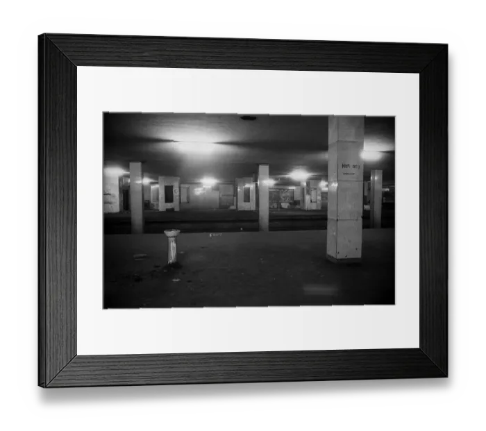 Framed Print : GDR, Berlin, 17 June 1990, Potsdamer Platz S-Bahn station