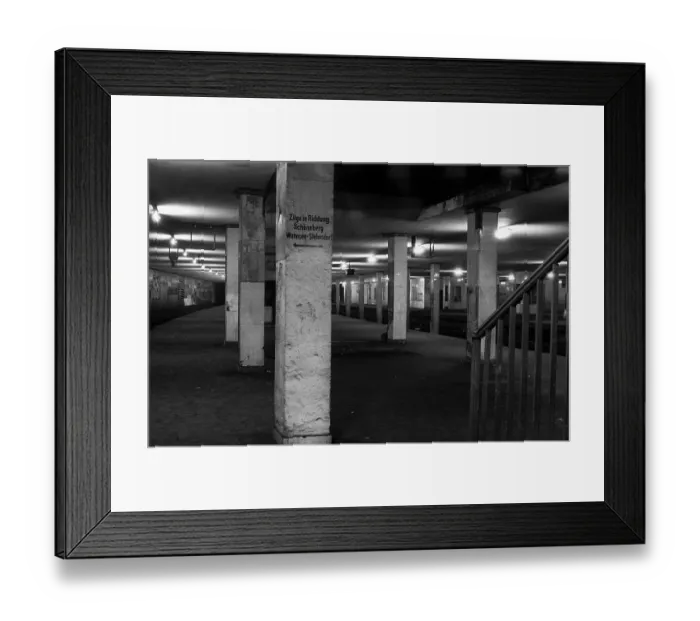 Framed Print : GDR, Berlin, 17 June 1990, Potsdamer Platz S-Bahn station Framed Print : GDR, Berlin, 17 June 1990, Potsdamer Platz S-Bahn station
