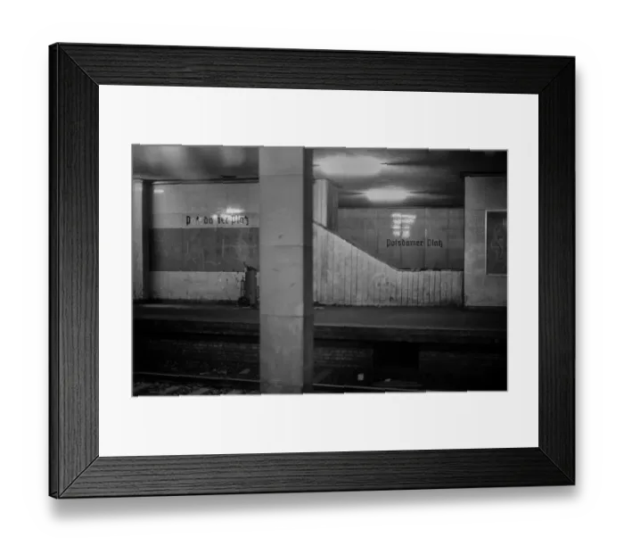Framed Print : GDR, Berlin, 17 June 1990, Potsdamer Platz S-Bahn station