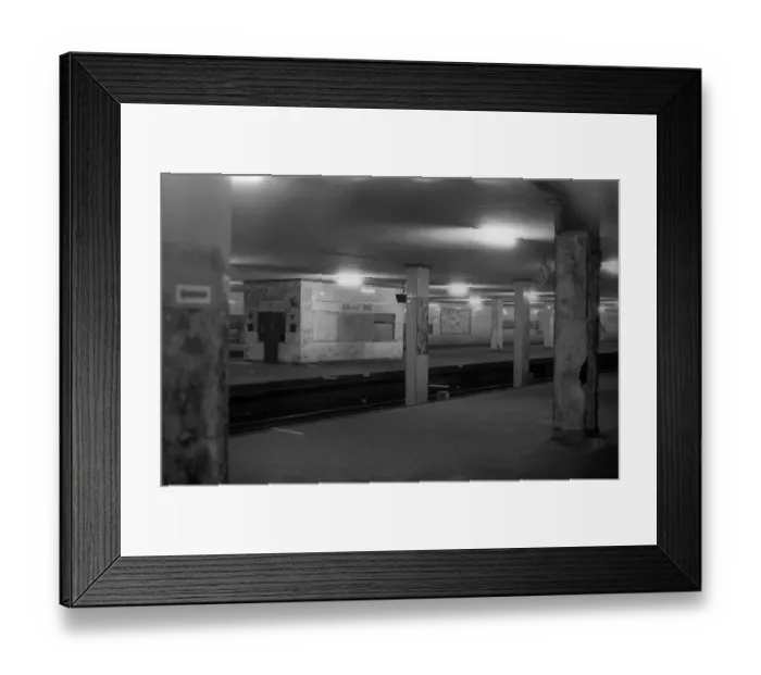 Framed Print : GDR, Berlin, 17 June 1990, Potsdamer Platz S-Bahn station