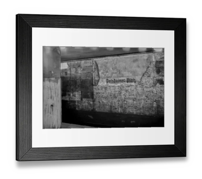 Framed Print : GDR, Berlin, 17 June 1990, Potsdamer Platz S-Bahn station