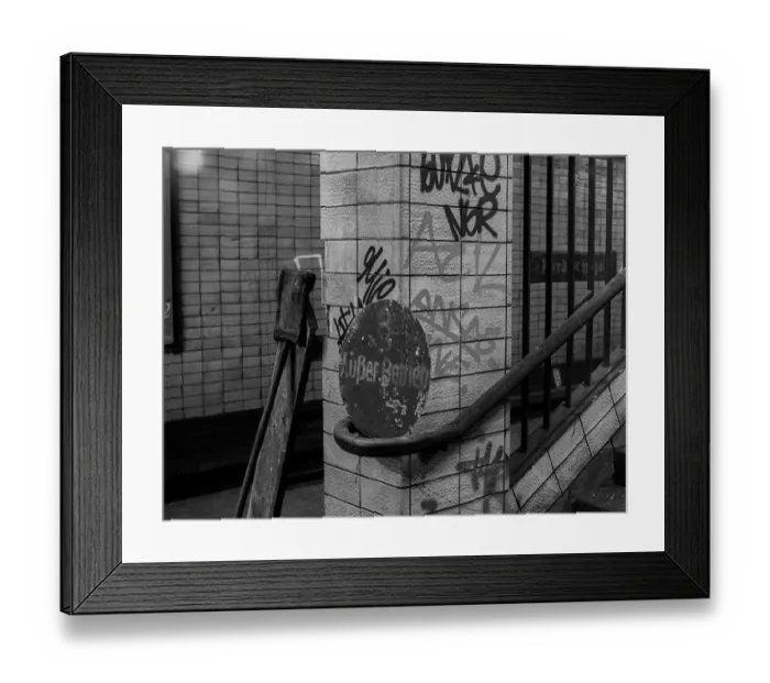 Framed Print : GDR, Berlin, 17 June 1990, S-Bahn station Nordbahnhof