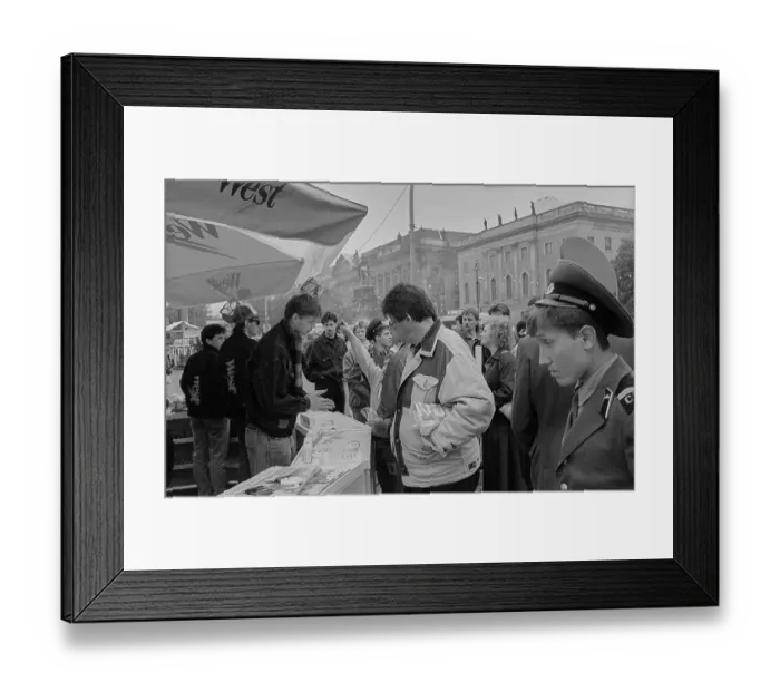Framed Print : GDR, Berlin, 30.04.1990, Spring Festival on Bebelplatz Framed Print : GDR, Berlin, 30.04.1990, Spring Festival on Bebelplatz