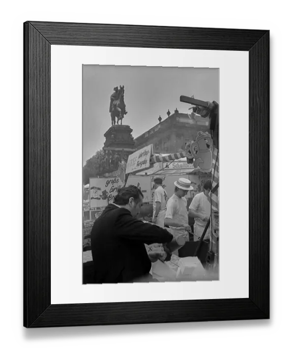 Framed Print : GDR, Berlin, 30.04.1990, Spring festival on the Bebelplatz
