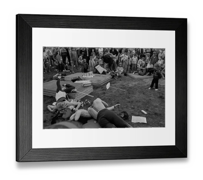 Framed Print : GDR, Berlin, 30.04.1990, 1st Walpurgis Night on Kollwitzplatz