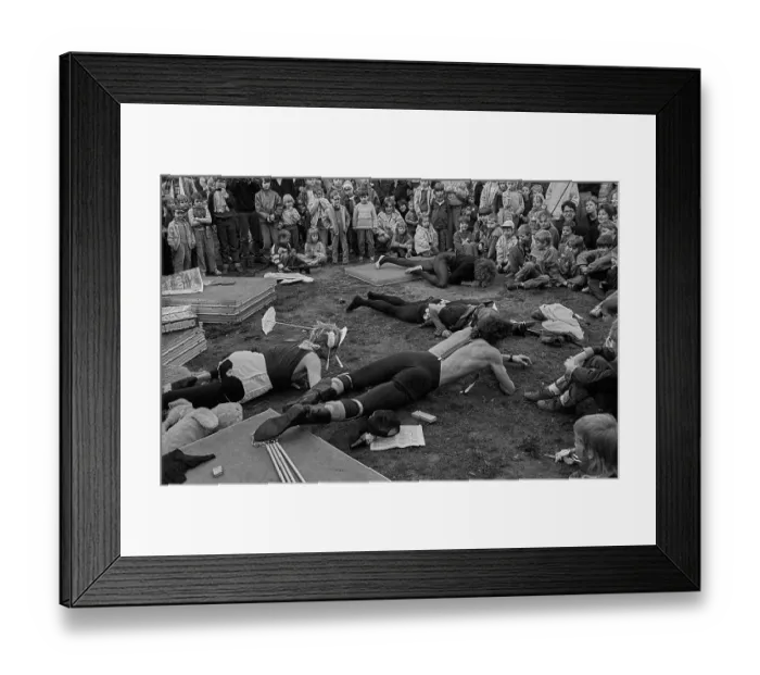 Framed Print : GDR, Berlin, 30.04.1990, 1st Walpurgis Night on Kollwitzplatz