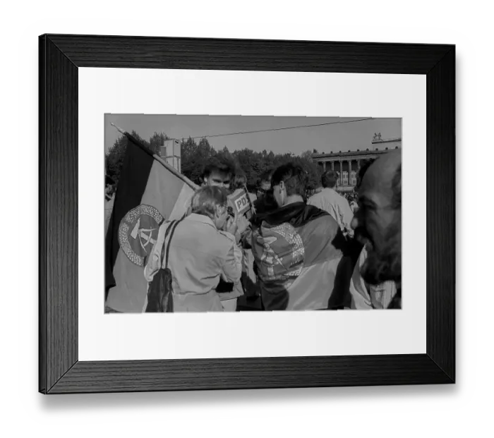 Framed Print : GDR, Berlin, 30.04.1990, 1st May 1990