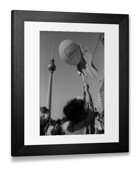 Framed Print : GDR, Berlin, 30.04.1990, PDS election rally Framed Print : GDR, Berlin, 30.04.1990, PDS election rally