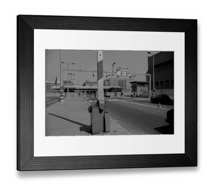 Framed Print : GDR, Berlin, 22 May 1990, GDR border crossing at Check Point Charlie