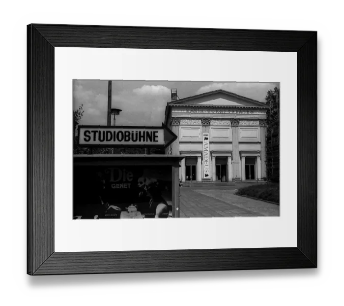 Framed Print : GDR, Berlin, 23.5.1990, Maxim Gorki Theatre