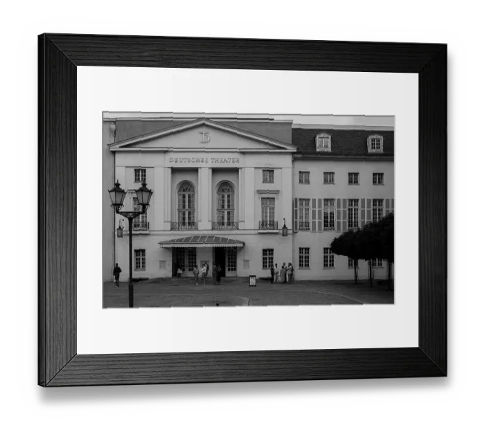 Framed Print : GDR, Berlin, 26.5.1990, Deutsches Theater