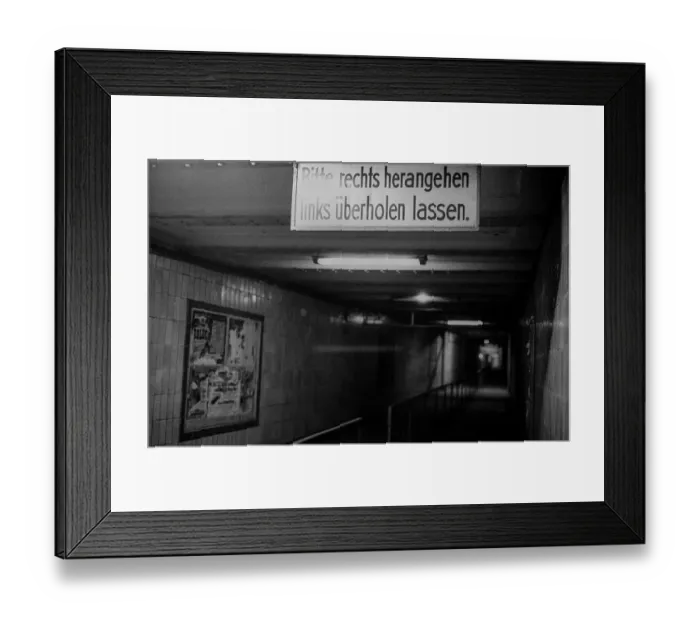 Framed Print : GDR, Berlin, 29 May 1990, Stadtmitte underground station (now U6) Framed Print : GDR, Berlin, 29 May 1990, Stadtmitte underground station (now U6)