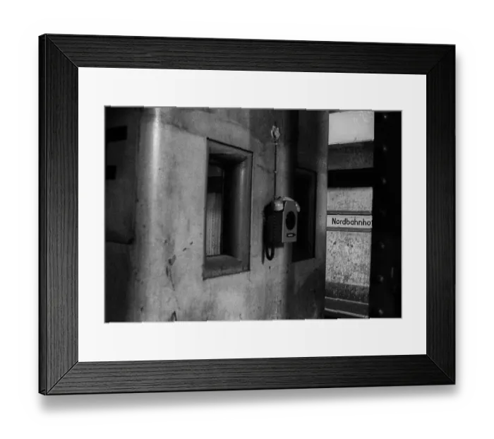 Framed Print : GDR, Berlin, 29 May 1990, metro station Nordbahnhof
