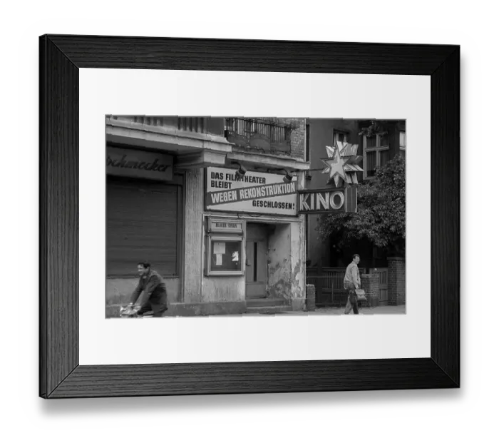 Framed Print : GDR, Berlin, 08.06.1990, Kino Blauer Stern Framed Print : GDR, Berlin, 08.06.1990, Kino Blauer Stern