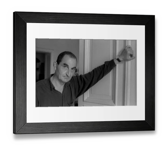 Framed Print : GDR, Berlin, 13.06.1990, director and actor Juri Kramer