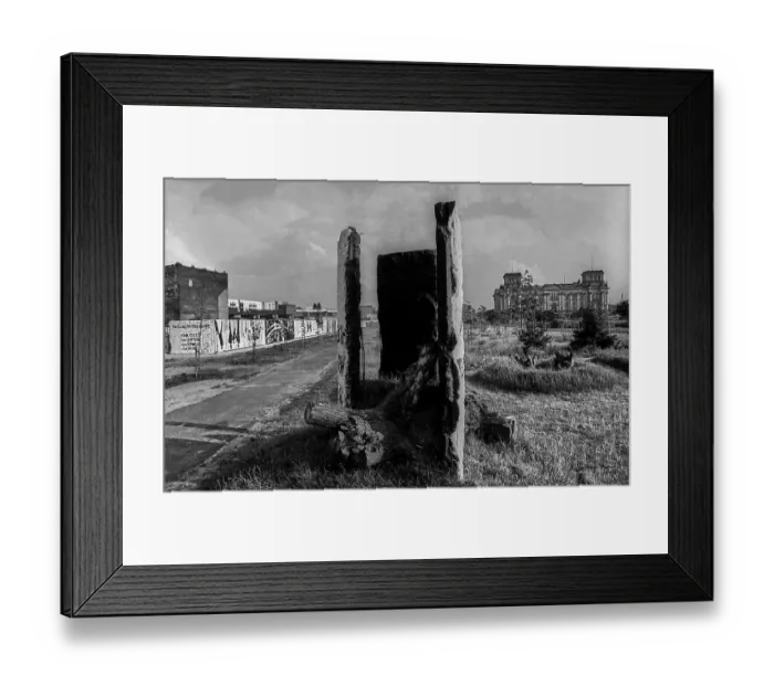 Framed Print : Germany, Berlin, 26 July 1991, Parliament of Trees on the Spreebogen opposite the Reichstag Framed Print : Germany, Berlin, 26 July 1991, Parliament of Trees on the Spreebogen opposite the Reichstag