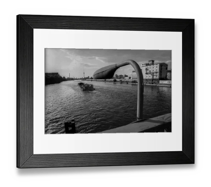 Framed Print : Germany, Berlin, 13.08.1991, barge Framed Print : Germany, Berlin, 13.08.1991, barge