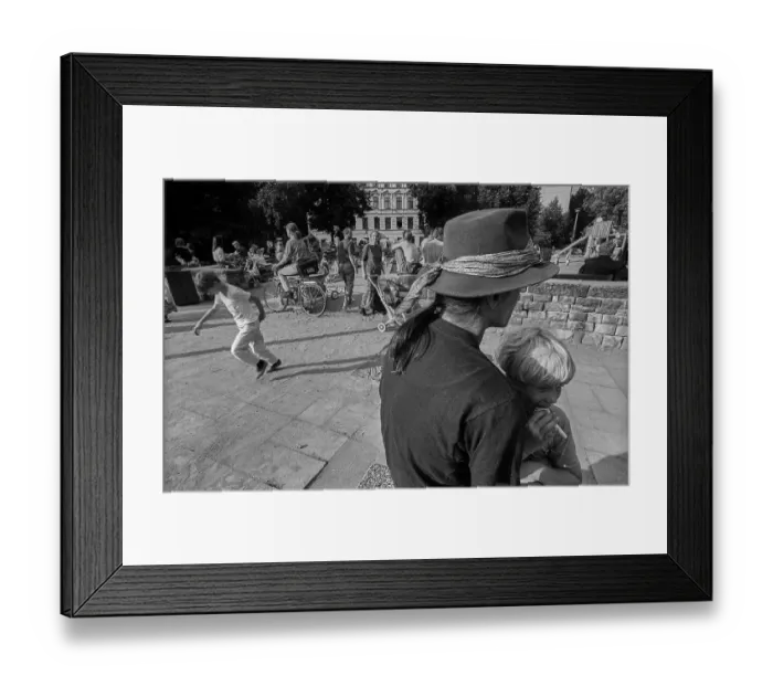 Framed Print : Germany, Berlin, 31.08.1991, playground Kollwitzplatz
