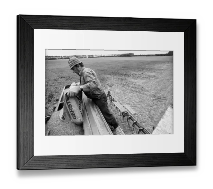 Framed Print : Germany, Eixen, 16.9.1991, tractor driver