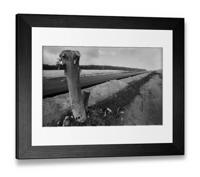 Framed Print : Germany, Eixen, 16.9.1991, road under construction Framed Print : Germany, Eixen, 16.9.1991, road under construction