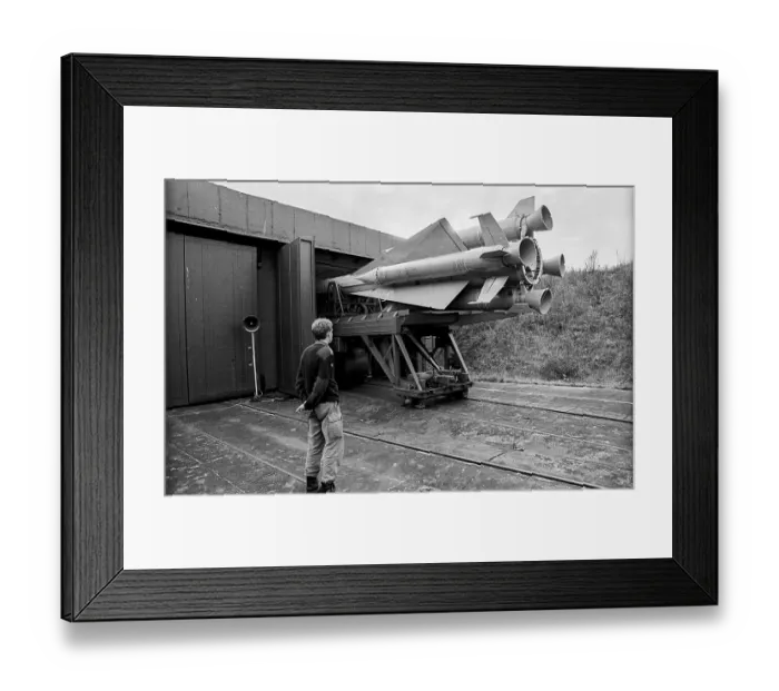 Framed Print : Germany, Osterne, 12.11.1991, open day in a former NVA missile site (now Bundeswehr)