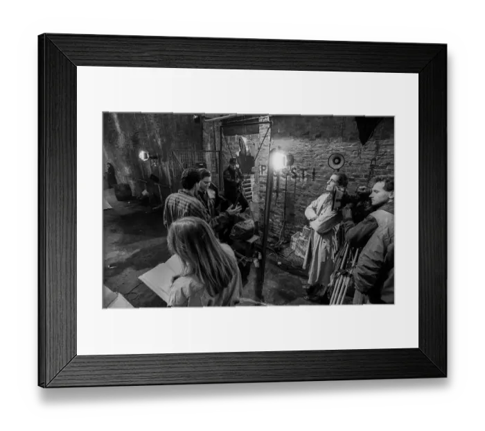 Framed Print : Germany, Berlin, 18.10.1991, shooting of the film The Visitor Framed Print : Germany, Berlin, 18.10.1991, shooting of the film The Visitor