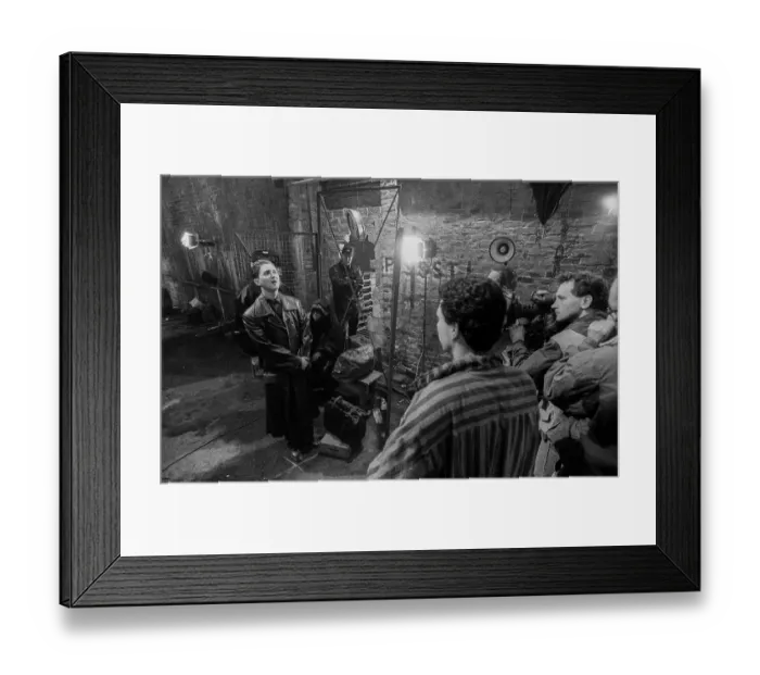 Framed Print : Germany, Berlin, 18.10.1991, shooting of the film The Visitor Framed Print : Germany, Berlin, 18.10.1991, shooting of the film The Visitor