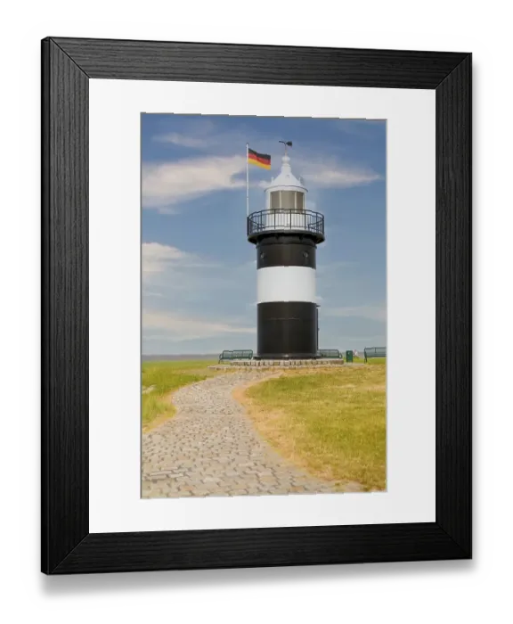 Framed Print : Lighthouse, the little Prussian, Wremen, Cuxksaven
