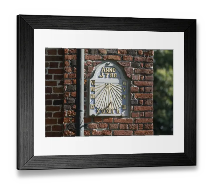 Framed Print : Sundial at the St. Nikolai Church in Altenbruch Framed Print : Sundial at the St. Nikolai Church in Altenbruch