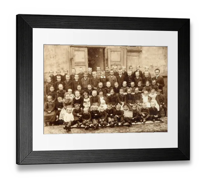 Framed Print : Historic photograph: school class