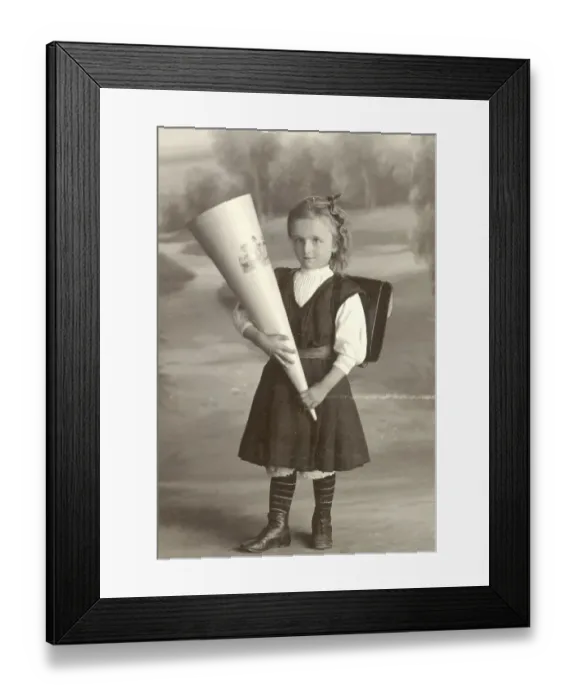 Framed Print : Historic photograph: first day at school Framed Print : Historic photograph: first day at school