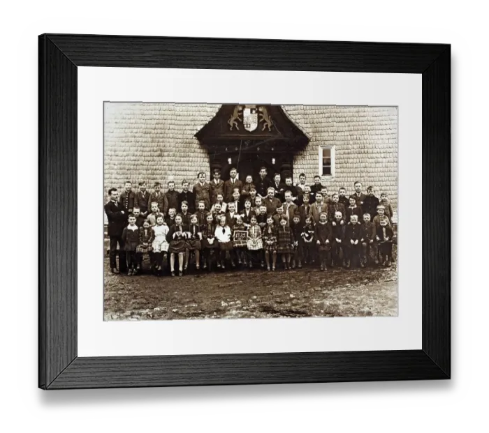 Framed Print : Historical photo, class, first grade