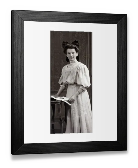 Framed Print : Historical photo, elegant girl