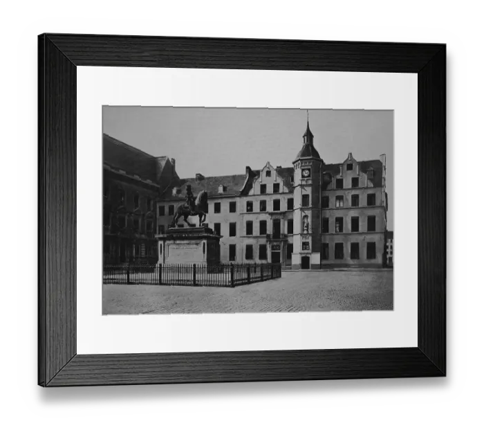 Framed Print : Old city hall and Jan Wellem monument in Duesseldorf Framed Print : Old city hall and Jan Wellem monument in Duesseldorf