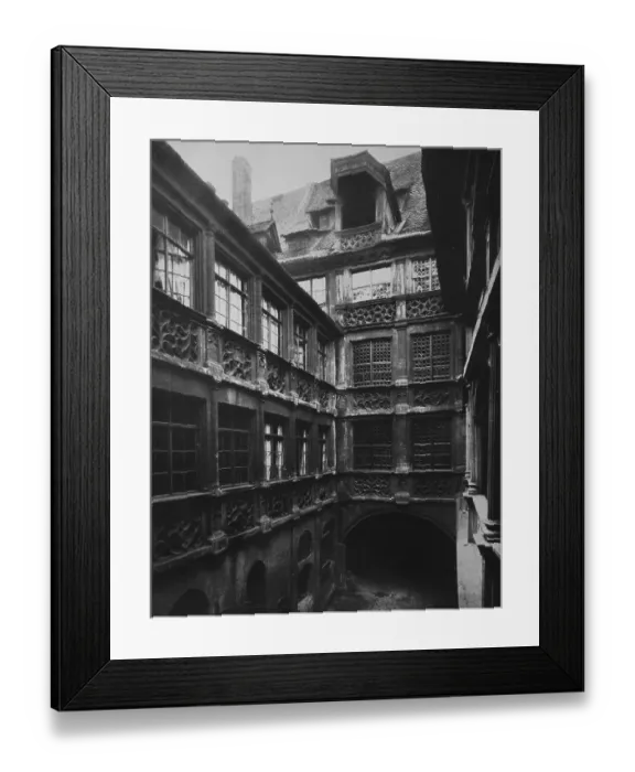 Framed Print : Yard of a town manor in Nuremberg Framed Print : Yard of a town manor in Nuremberg