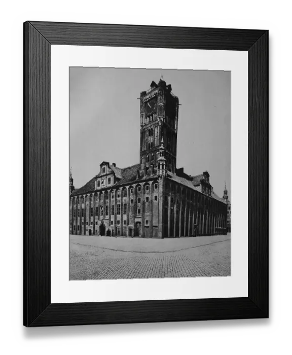 Framed Print : Town hall of Torun, Poland, historical photograph