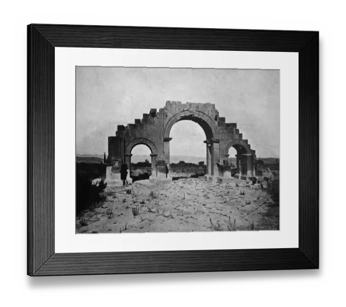 Framed Print : Early autotype of the ruins of Lambaesis