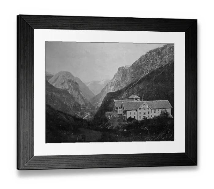 Framed Print : Early autotype of the Hotel Stalheim Framed Print : Early autotype of the Hotel Stalheim