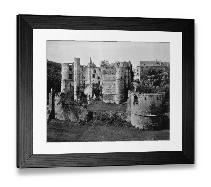 Framed Print : Early autotype of Beaufort Castle in Beaufort Framed Print : Early autotype of Beaufort Castle in Beaufort