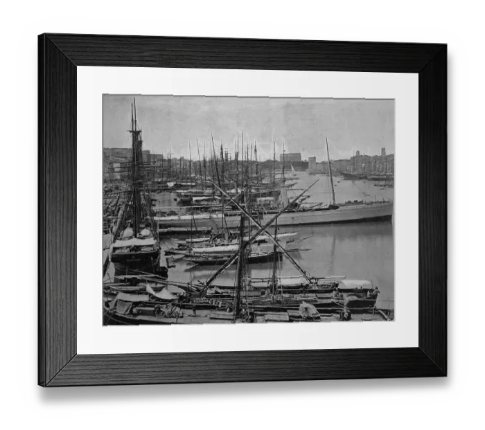 Framed Print : Early autotype of Marseille, Bouches-du-Rhone