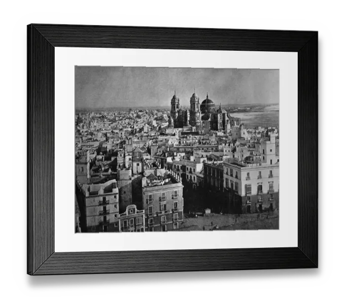Framed Print : Early autotype of Cadiz, Andalucia