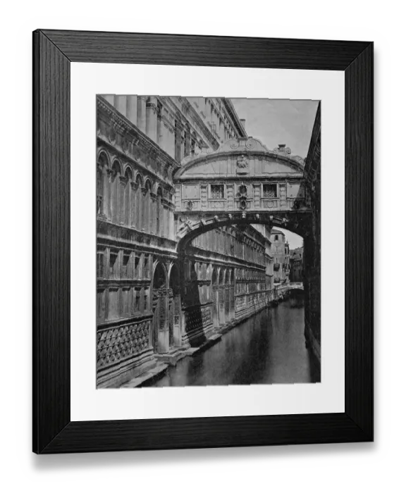 Framed Print : Early autotype of the Bridge of Sighs in Venice Framed Print : Early autotype of the Bridge of Sighs in Venice
