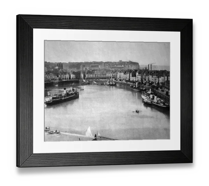 Framed Print : One of the first autotypes of the port of Dieppe Framed Print : One of the first autotypes of the port of Dieppe