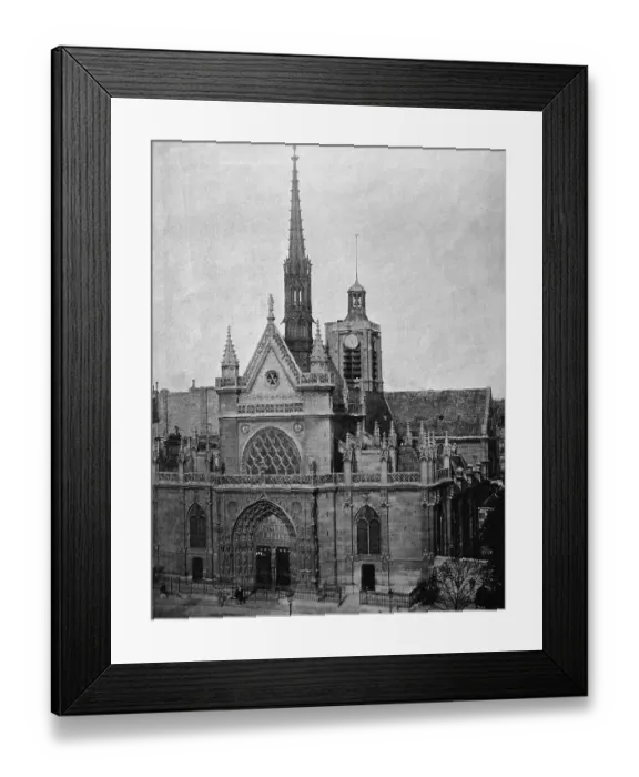 Framed Print : One of the first autotypes of Saint-Laurent in Paris